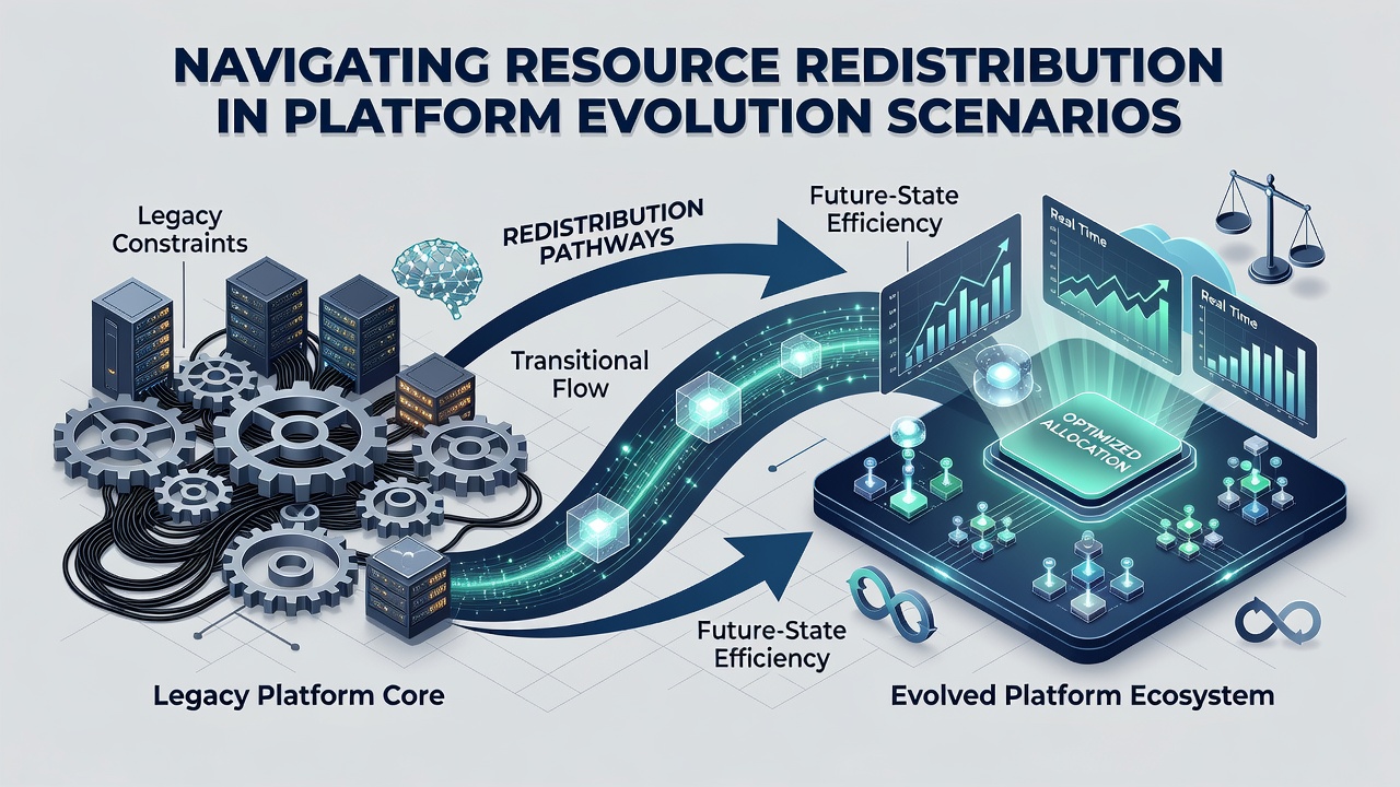 Flowchart illustrating redistribution checkpoints in evolving platforms
